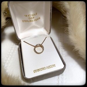 SOLD - DIAMOND ACCENT OPEN CIRCLE NECKLACE